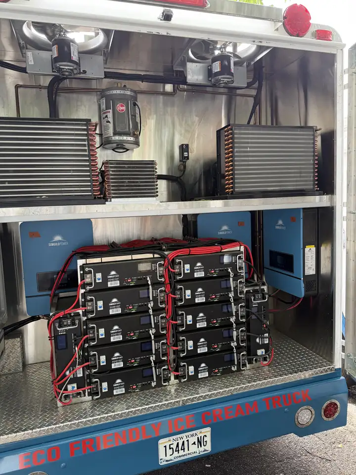 Battery powered food truck no generator emissions