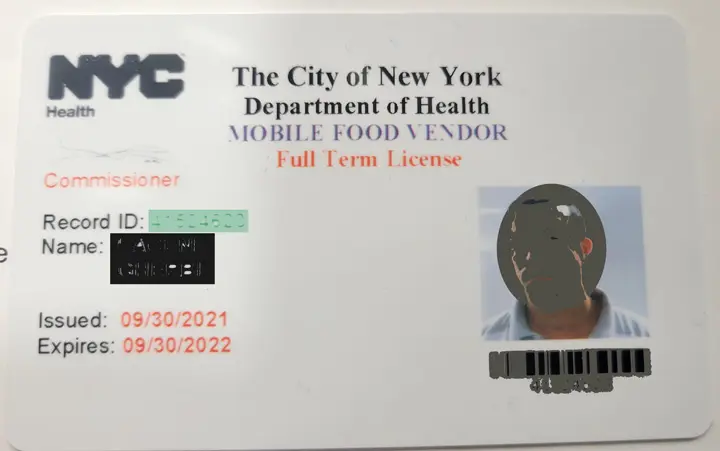 food vendors license
