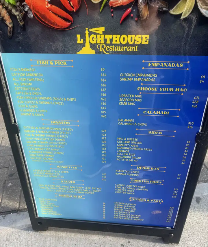 Lighthouse Sea Food Truc Menu - Harlem NYC